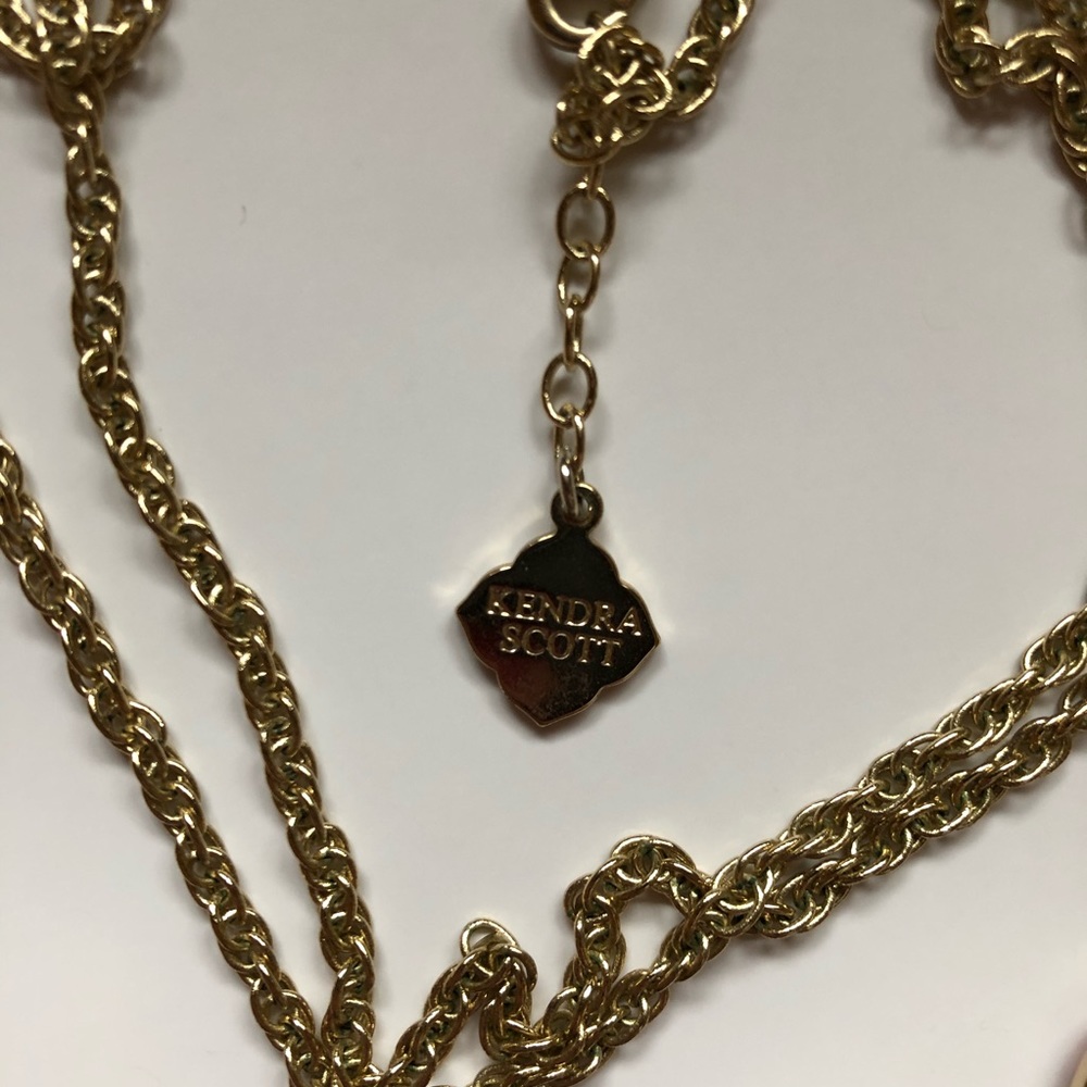 KendraScott Rayne Long Pendant Necklace in Magenta - Picture 3 of 7